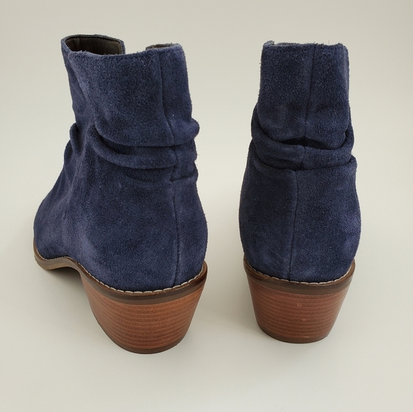 Cole Haan Blue Suede Slouch Alayna Ankle Boots - Picture 5 of 10